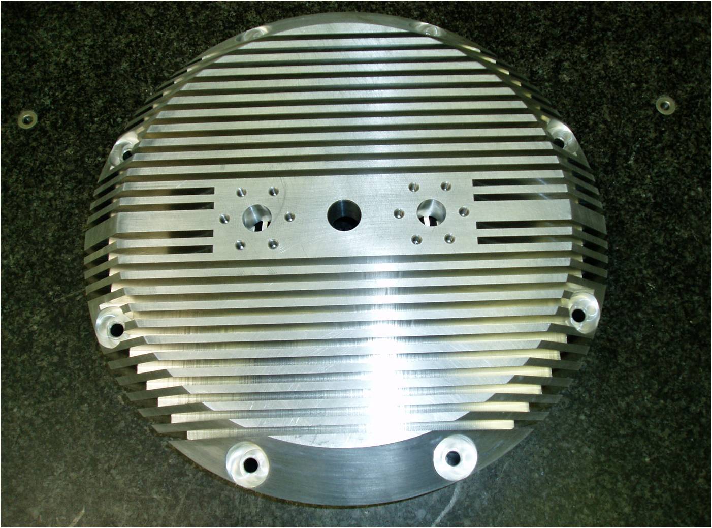 Machined Aluminum Heat Exchanger Cover.
